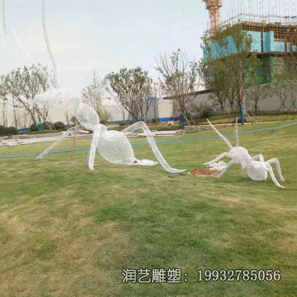 动物不锈钢草坪蚂蚁雕塑 动物不锈钢草坪蚂蚁雕塑