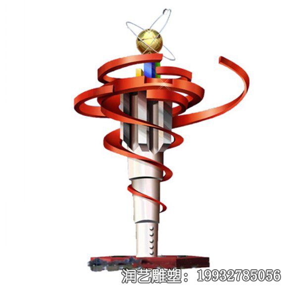 不锈钢企业火炬雕塑 不锈钢企业火炬雕塑