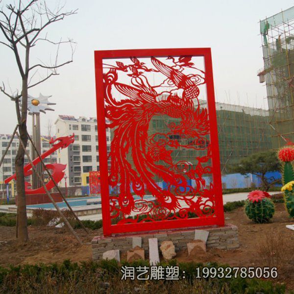 不锈钢小区剪纸景观雕塑 不锈钢小区剪纸景观雕塑