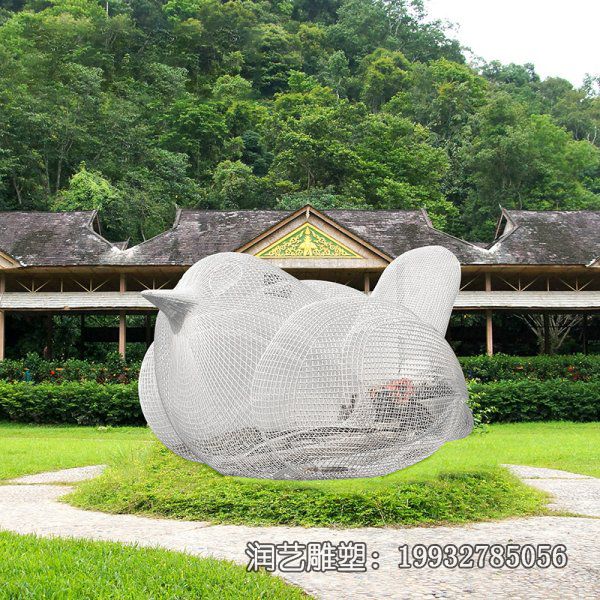 景区不锈钢鸟雕塑 景区不锈钢鸟雕塑