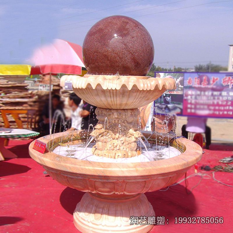 庭院石雕风水球雕塑 庭院石雕风水球雕塑