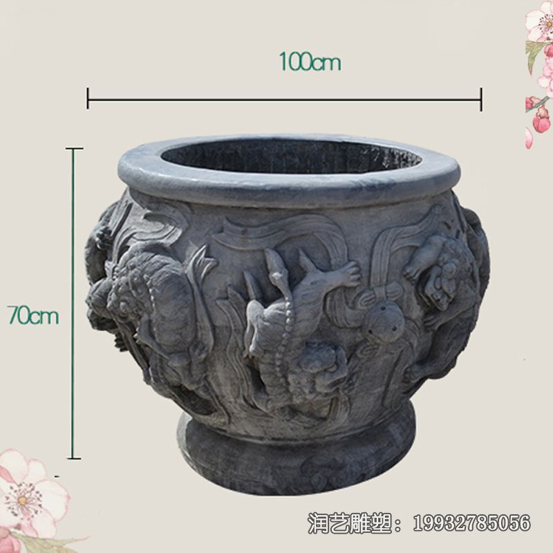 公园石雕水缸雕塑 公园石雕水缸雕塑