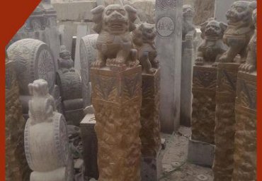 园林石雕拴马桩雕塑