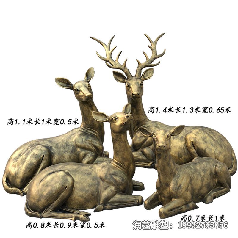 铜雕动物鹿雕塑 铜雕动物鹿雕塑