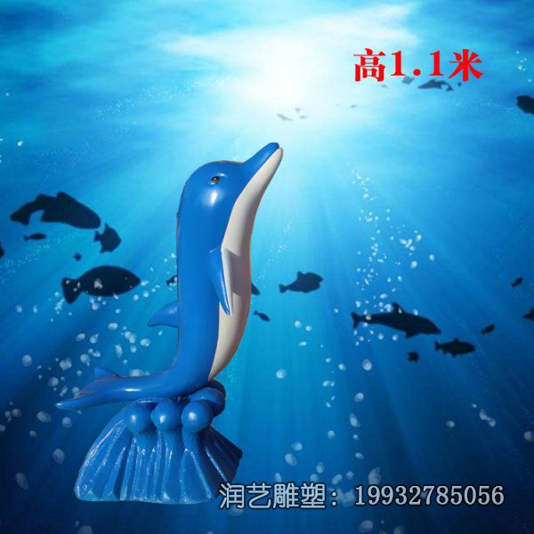 城市玻璃钢海豚雕塑 城市玻璃钢海豚雕塑