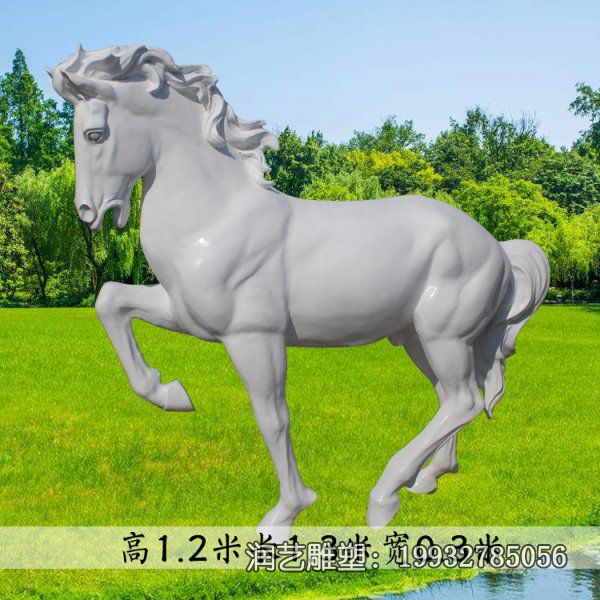 玻璃钢草坪马雕塑 玻璃钢草坪马雕塑