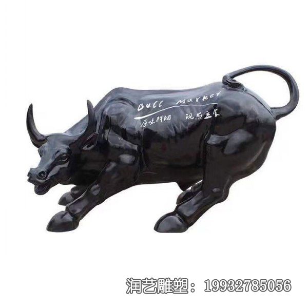 景区玻璃钢牛雕塑 景区玻璃钢牛雕塑