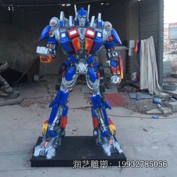玻璃钢商场变形金刚雕塑 玻璃钢商场变形金刚雕塑