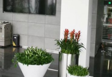 玻璃钢商场景观花瓶雕塑