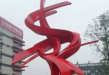 城市不锈钢景观飘带雕塑
