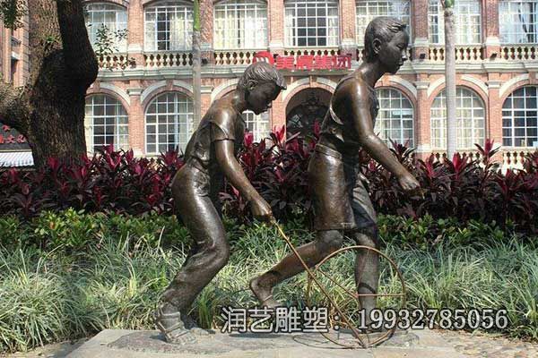 公园儿童铜雕雕塑 公园儿童铜雕雕塑