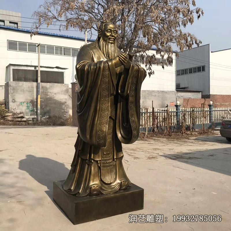 铜雕学校孔子雕塑 铜雕学校孔子雕塑