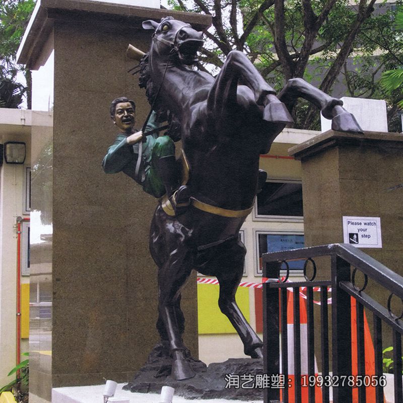 铜雕骑马人物雕塑