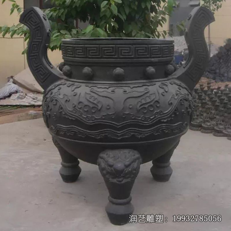 铜雕香炉景观雕塑 铜雕香炉景观雕塑