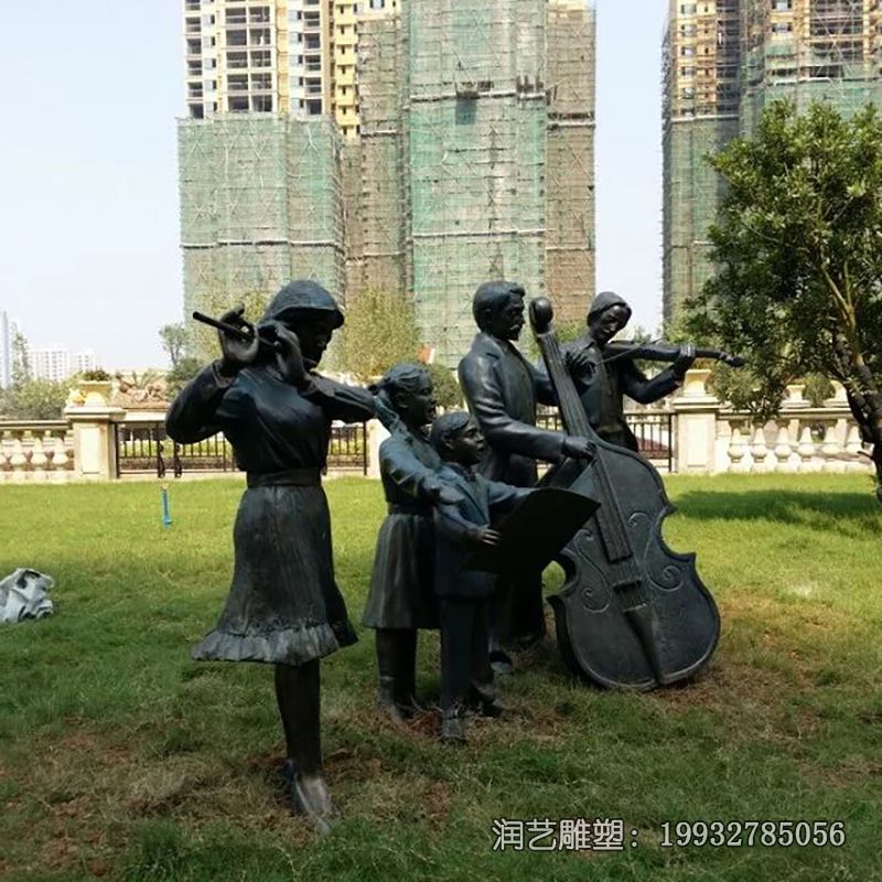 铜雕演奏人物雕塑 铜雕演奏人物雕塑