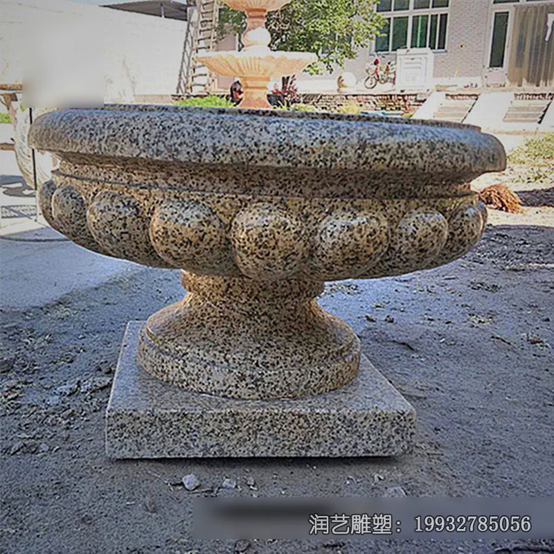 石雕花盆广场雕塑 石雕花盆广场雕塑