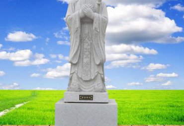 石雕校园孔子雕塑