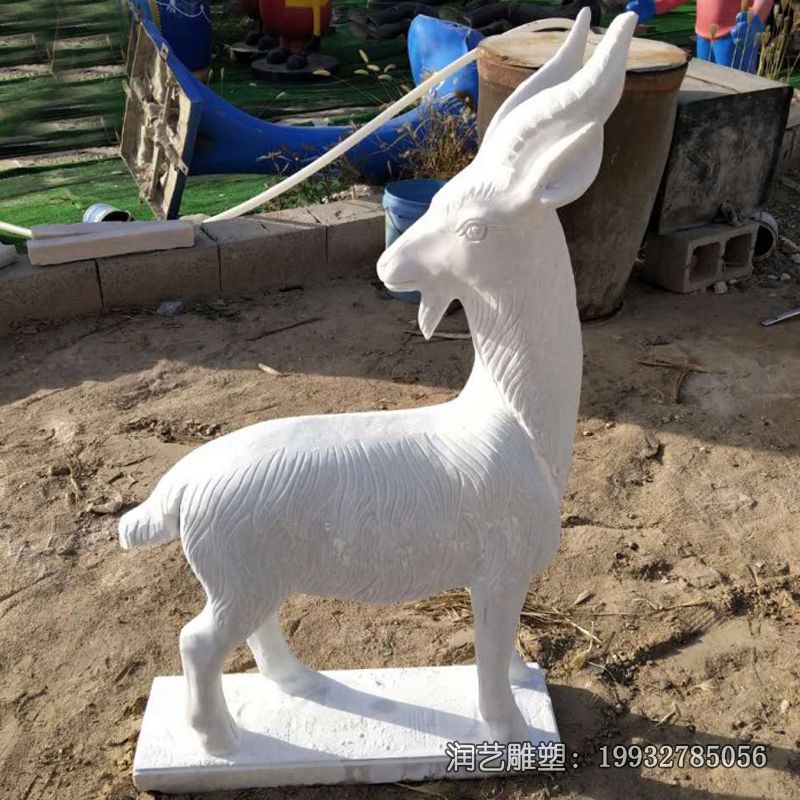 公园石雕动物羊雕塑 公园石雕动物羊雕塑