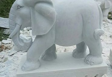 小区石雕大象雕塑