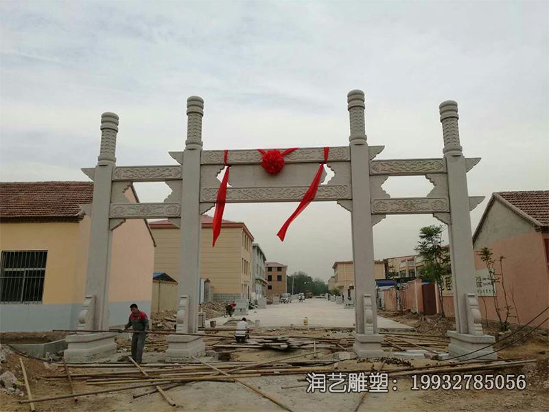广场石雕牌坊雕塑 广场石雕牌坊雕塑