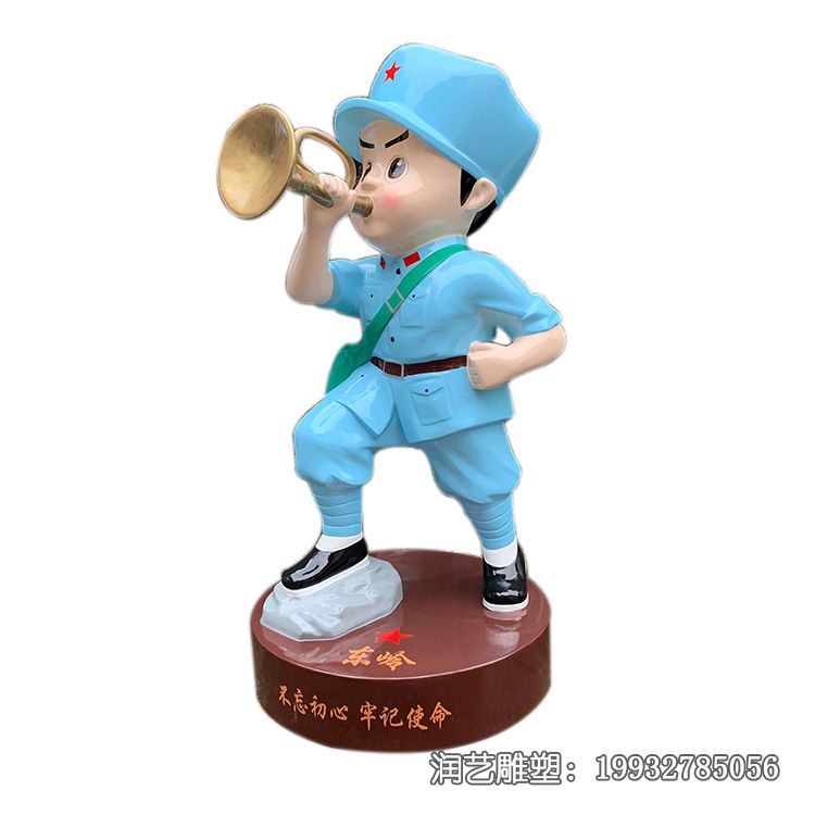 校园玻璃钢红军雕塑 校园玻璃钢红军雕塑