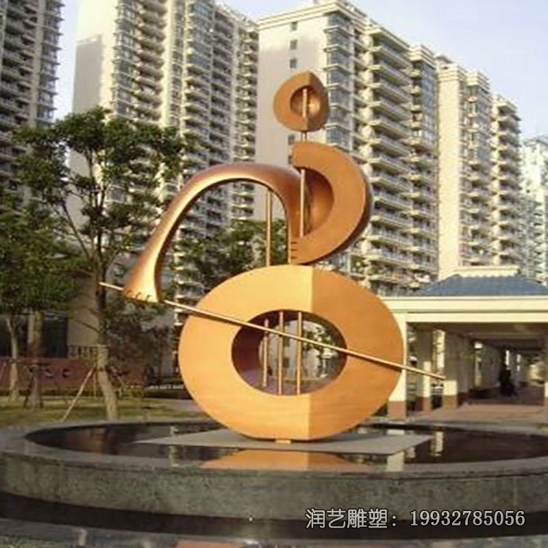 公园不锈钢抽象大提琴雕塑 公园不锈钢抽象大提琴雕塑