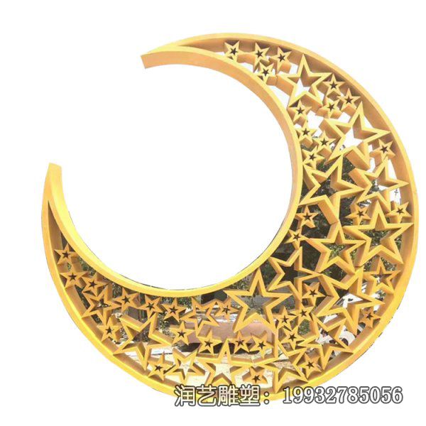 不锈钢小区景观月亮雕塑 不锈钢小区景观月亮雕塑