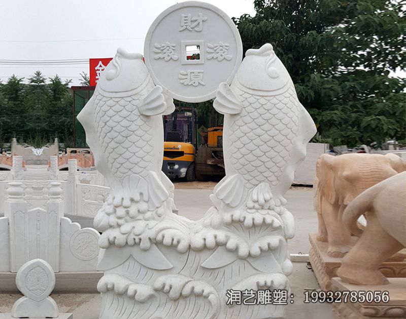 石雕动物鱼广场雕塑 石雕动物鱼广场雕塑