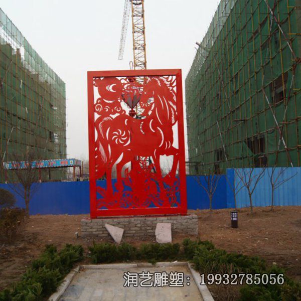 小区不锈钢剪纸景观雕塑 小区不锈钢剪纸景观雕塑
