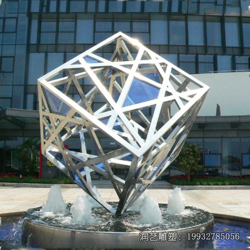 户外不锈钢景观魔方雕塑 户外不锈钢景观魔方雕塑