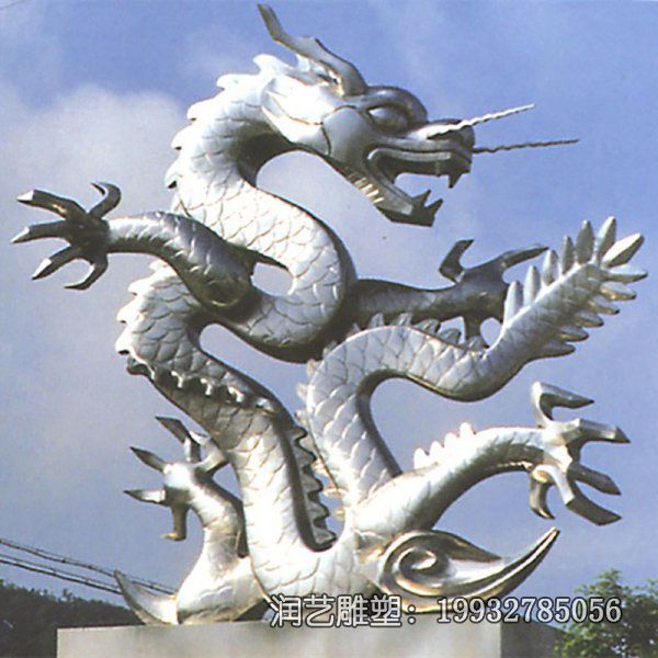 企业不锈钢龙动物雕塑 企业不锈钢龙动物雕塑