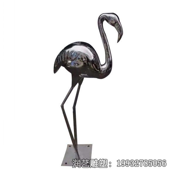 广场不锈钢火烈鸟雕塑 广场不锈钢火烈鸟雕塑