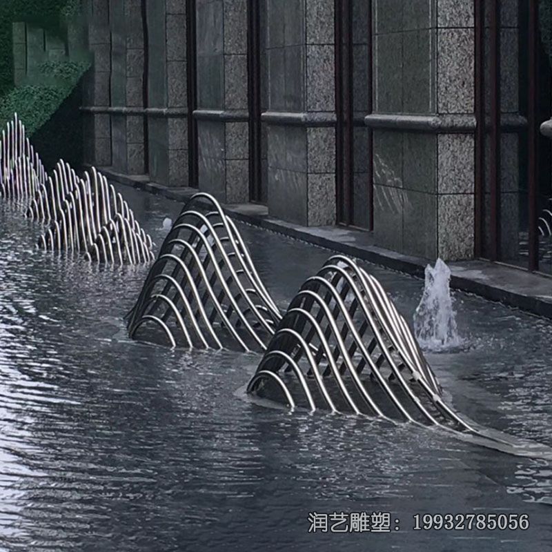 企业不锈钢抽象假山雕塑 企业不锈钢抽象假山雕塑
