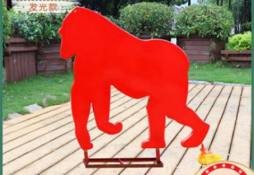 公园不锈钢猩猩雕塑