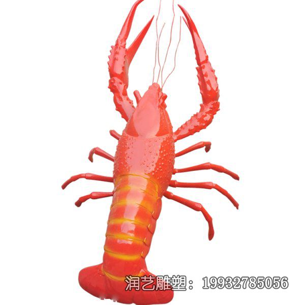 街道玻璃钢龙虾动物雕塑 街道玻璃钢龙虾动物雕塑