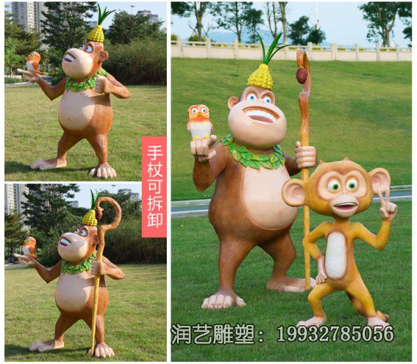 玻璃钢户外卡通熊出没雕塑 玻璃钢户外卡通熊出没雕塑