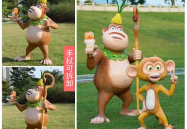 玻璃钢户外卡通熊出没雕塑