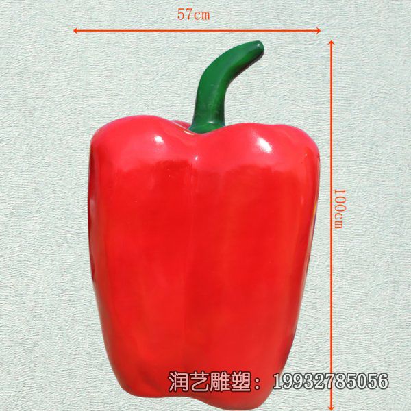 玻璃钢街道辣椒雕塑 玻璃钢街道辣椒雕塑