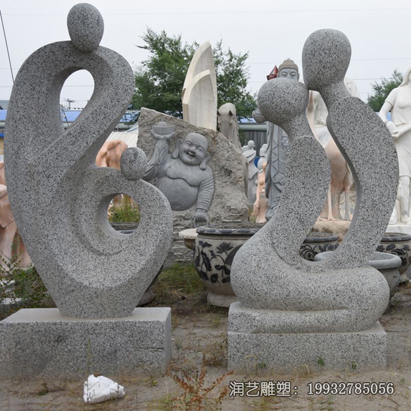 石雕抽象母子雕塑 石雕抽象母子雕塑