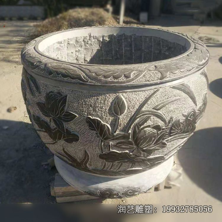 园林石雕水缸雕塑 园林石雕水缸雕塑