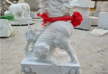 公司石雕麒麟雕塑