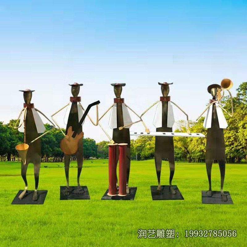 玻璃钢音乐人人物雕塑 玻璃钢音乐人人物雕塑
