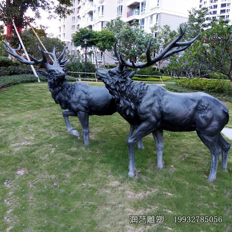 铜雕广场鹿雕塑 铜雕广场鹿雕塑