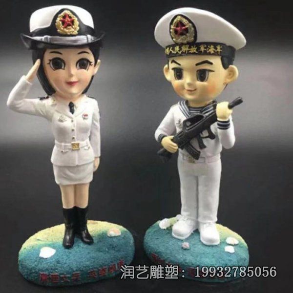 玻璃钢海军人物雕塑 玻璃钢海军人物雕塑