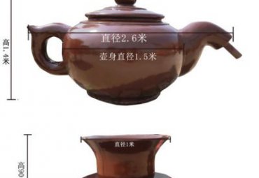 玻璃钢企业茶壶雕塑