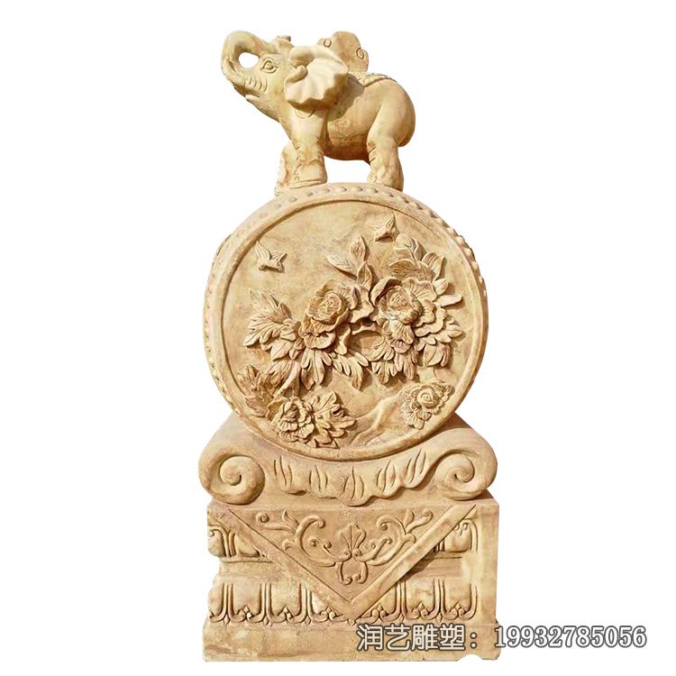 石雕门墩门口雕塑 石雕门墩门口雕塑