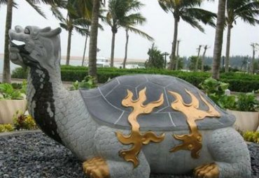 石雕公园龙龟雕塑