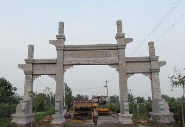 石雕街道牌坊雕塑