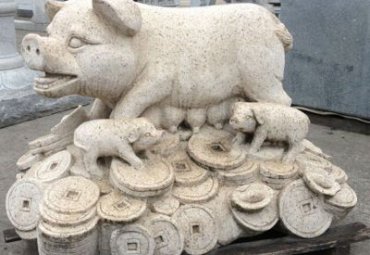 动物猪石雕雕塑