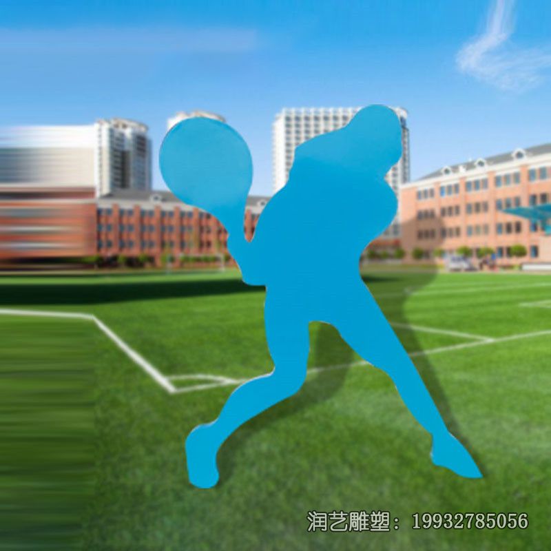不锈钢园林打羽毛球雕塑 不锈钢园林打羽毛球雕塑